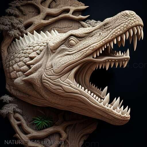 Nature and animals (st Deinosuchus 1, NATURE_2545) 3D models for cnc